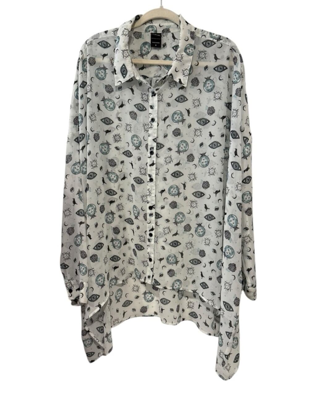 Disney Her Universe 4X Haunted Mansion Madame Leota Sheer Blouse